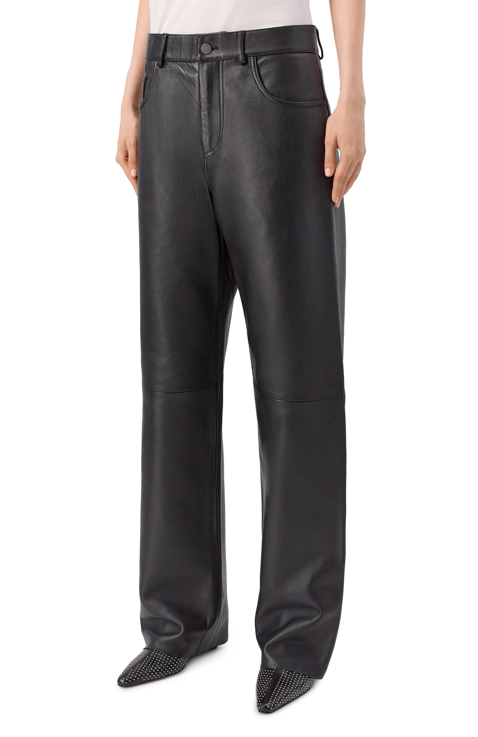 Кожаные брюки bonnie HAIKURE, арт. HEW03330PL002TP, фото 3