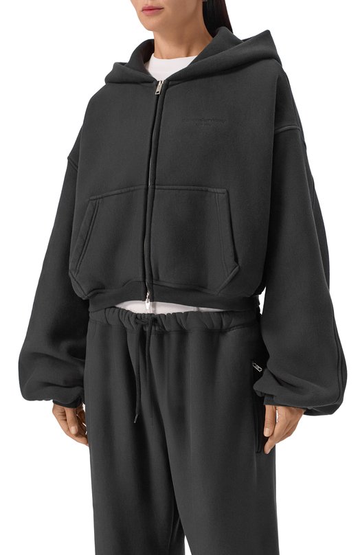 Хлопковая толстовка Alexander Wang 1CC3251057 Чёрный  1CC3251057 Фото 3