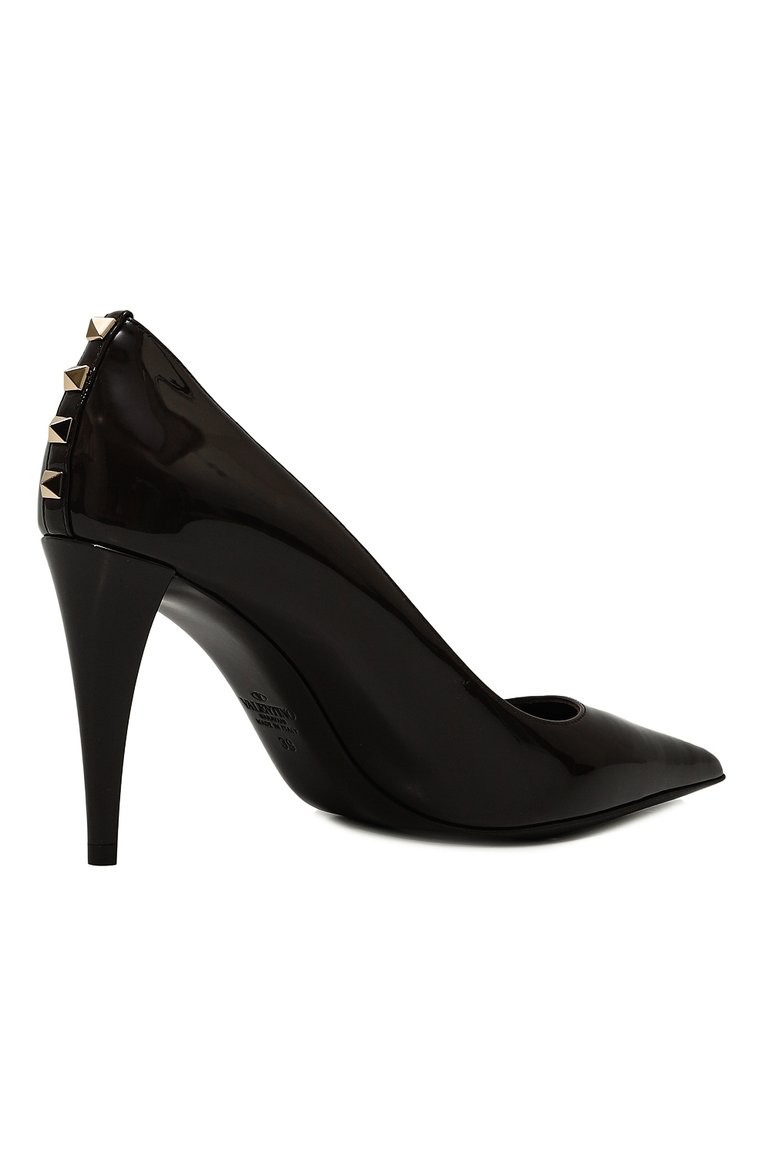 Женские кожаные туфли glam VALENTINO темно-коричневого цвета, арт. 2W0S0GX1/HCW | Фото 5 (Подошва: Плоская; Материал внутренний: Натуральная кожа; Каблук высота: Высокий; Каблук тип: Шпилька; Материал внешний: Натуральная кожа)