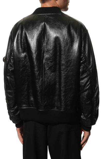 Кожаный бомбер PRADA, арт. UPW399-1ZFE-F0002, фото 4