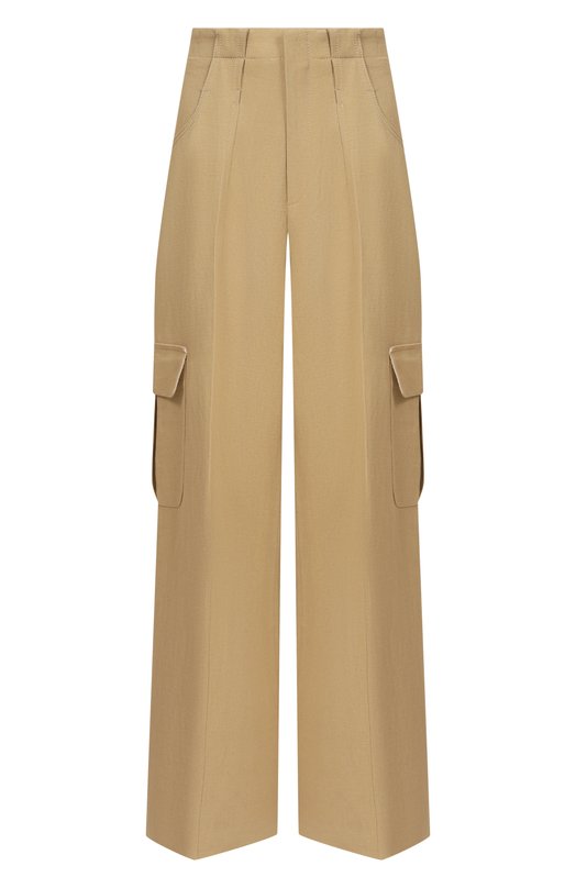 Брюки-карго изо льна и вискозы Petar Petrov S26TP10 Бежевый S26TP10