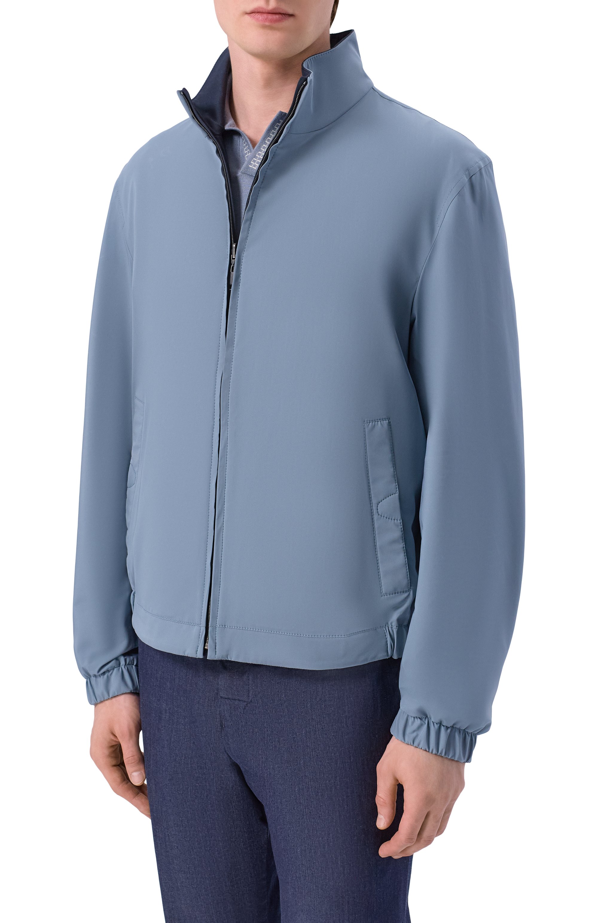 Двусторонняя куртка BRIONI голубого цвета по цене 527500 руб., арт. SBLS0L/PC40Q, фото 3 Двусторонняя куртка BRIONI, арт. SBLS0L/PC40Q, фото 3
