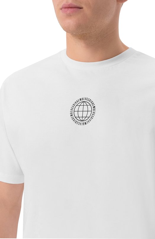 Хлопковая футболка Dirk Bikkembergs BMT1566 Белый  BMT1566 Фото 5
