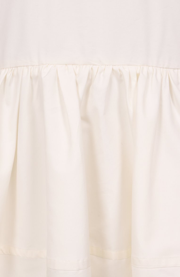 Женское платье из хлопка и шелка JIL SANDER молочного цвета, арт. J02CT0452-J45266 | Фото 6 (Длина Ж (юбки, платья, шорты): Миди; Материал внешний: Хлопок; Рукава: Без рукавов; Женское Кросс-КТ: Платье-одежда; Стили: Кэжуэл; Случай: Повседневный; Автоматизация состава: Проставлено; Автоматизация ТО: Проставлено)