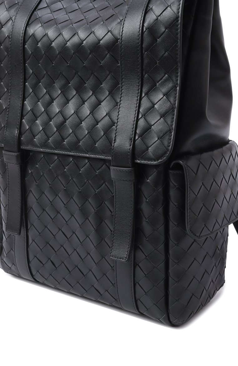 Мужской рюкзак back-to-school BOTTEGA VENETA черного цвета, арт. 805971 V2HL1 | Фото 3 (Материал сплава: Проставлено; Размер: large; Драгоценные камни: Проставлено; Материал: Натуральная кожа; Стили: Классический; Сумки-технические: Рюкзаки - большие)