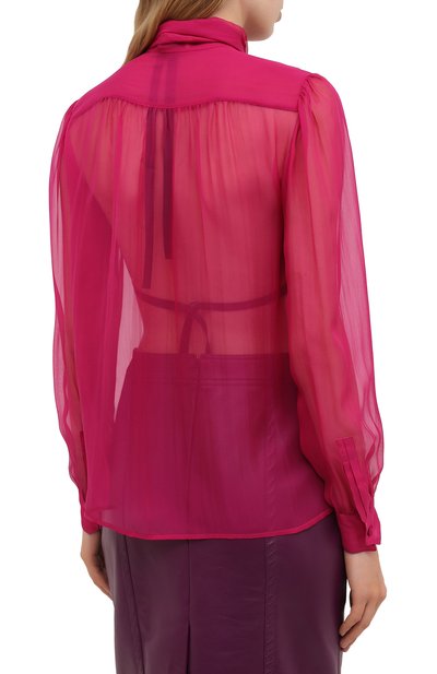 Шелковая блузка SAINT LAURENT, арт. 642371/Y065W, фото 4