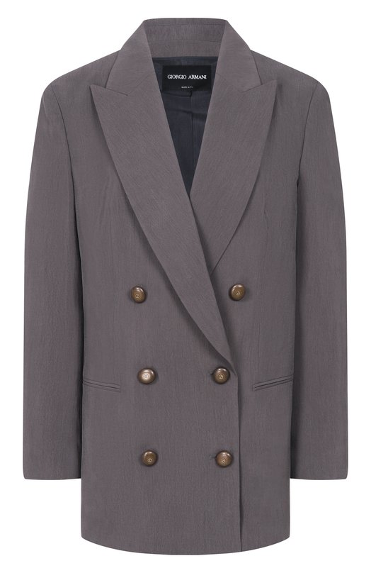 Шелковый жакет Giorgio Armani GW002955/TE13824 Серый GW002955/TE13824