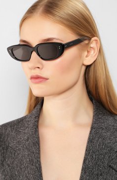 Женские солнцезащитные очки CELINE EYEWEAR черного цвета, арт. CL40095U 01A | Фото 2 (Статус проверки: Проверена категория; Тип очков: С/з; Региональные ограничения белый список (Axapta Mercury): RU, Не проставлено; Материал: Пластик; Нос: Не проставлено)