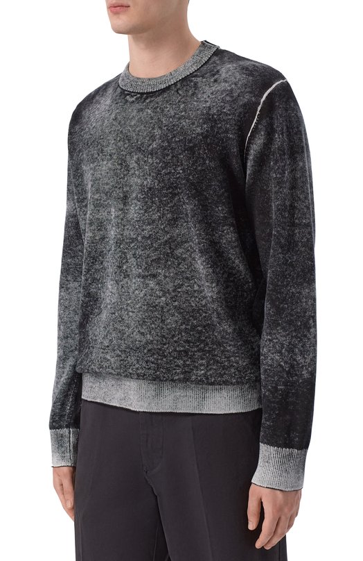 Хлопковый джемпер Diesel A21747/0BKCB Серый  A21747/0BKCB Фото 3