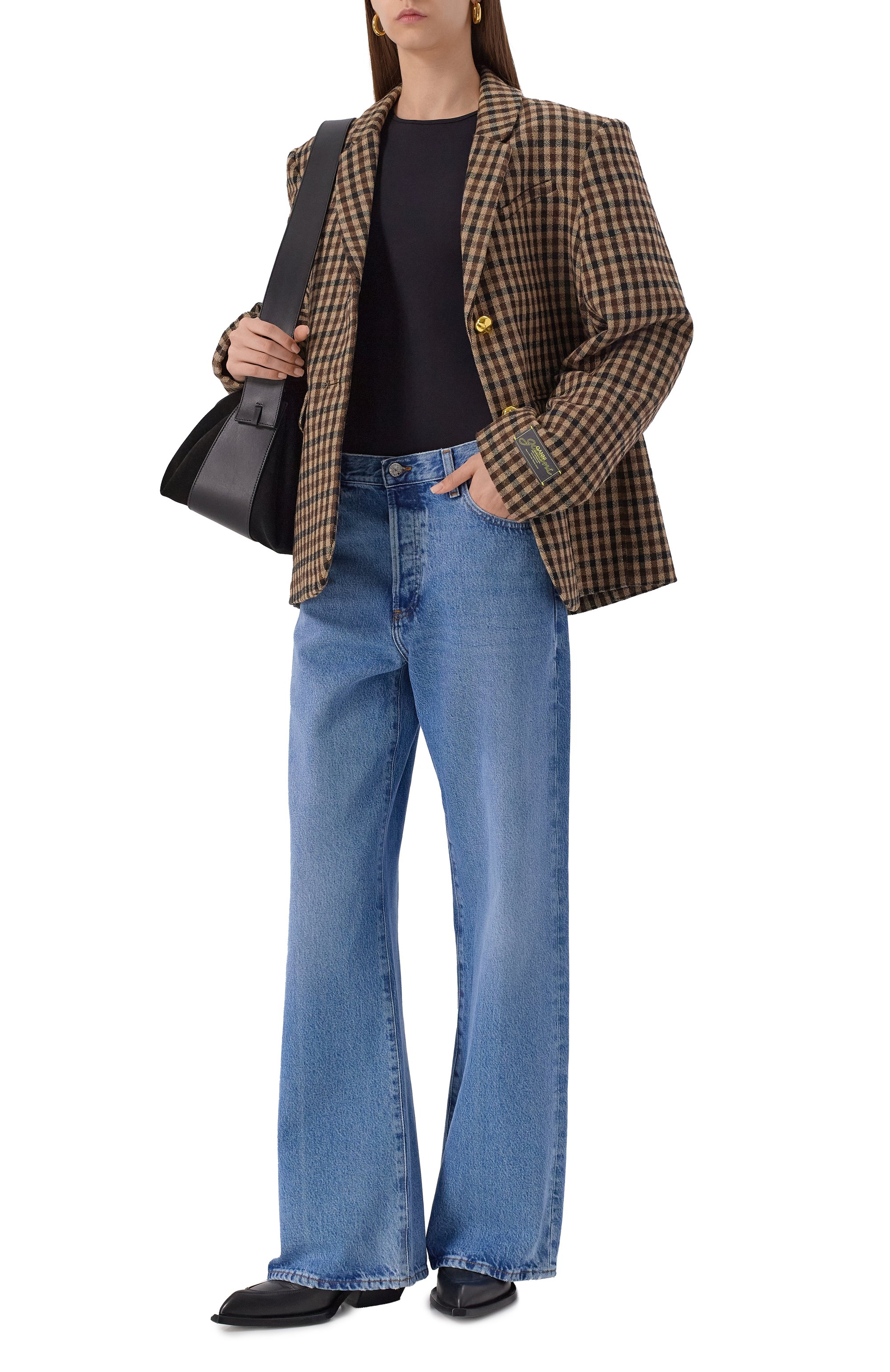 Боди aura AGOLDE черного цвета по цене 30750 руб., арт. A72941460, фото 2 Боди aura AGOLDE, арт. A72941460, фото 2