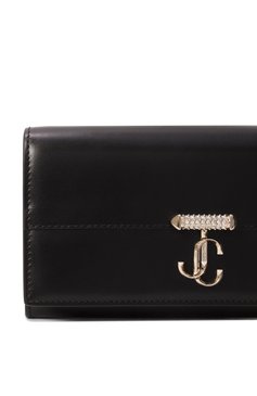Женский клатч avenue JIMMY CHOO черного цвета, арт. AVENUE WALLET/CHAIN/RAM | Фото 3 (Материал: Натуральная кожа; Размер: mini; Женское Кросс-КТ: Вечерняя сумка, Клатч-клатчи)