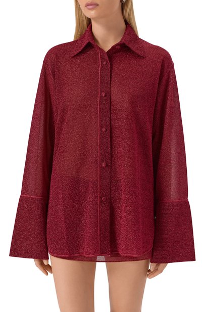 Блузка OSEREE бордового цвета по цене 39950 руб., арт. LSF235, фото 3 Блузка OSEREE, арт. LSF235, фото 3