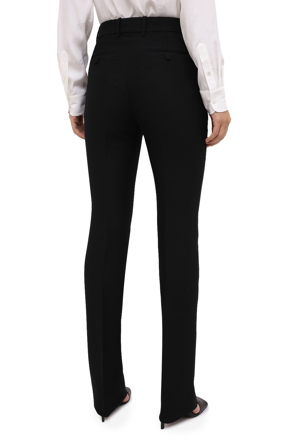 Брюки из шелка и шерсти GUCCI черного цвета по цене 113760 руб., арт. 627880/ZAD88, фото 4 Брюки из шелка и шерсти GUCCI, арт. 627880/ZAD88, фото 4