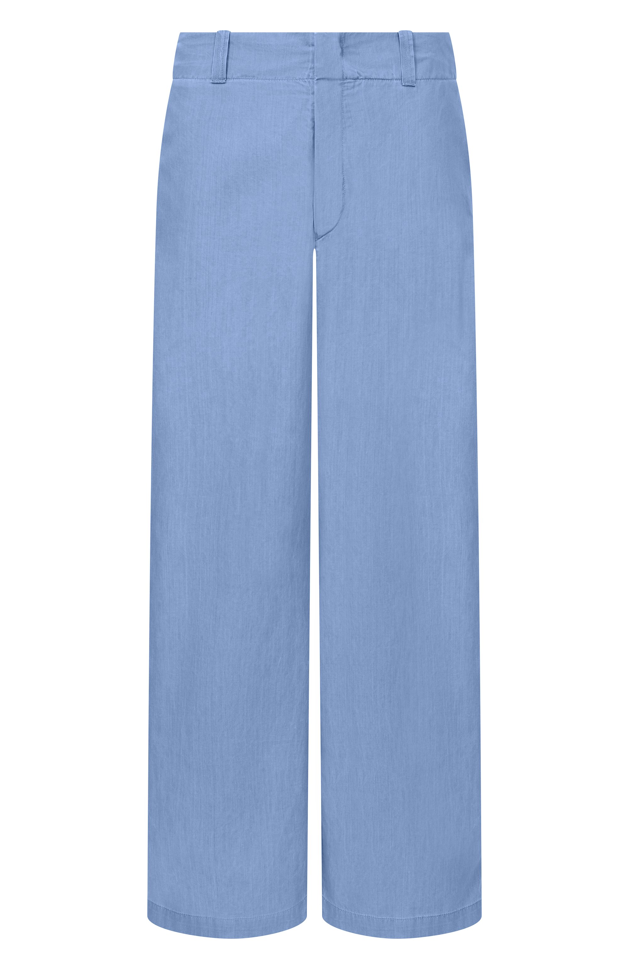 Хлопковые брюки EMPORIO ARMANI голубого цвета по цене 36000 руб., арт. EM004762/AF25241, фото 1 Хлопковые брюки EMPORIO ARMANI, арт. EM004762/AF25241, фото 1