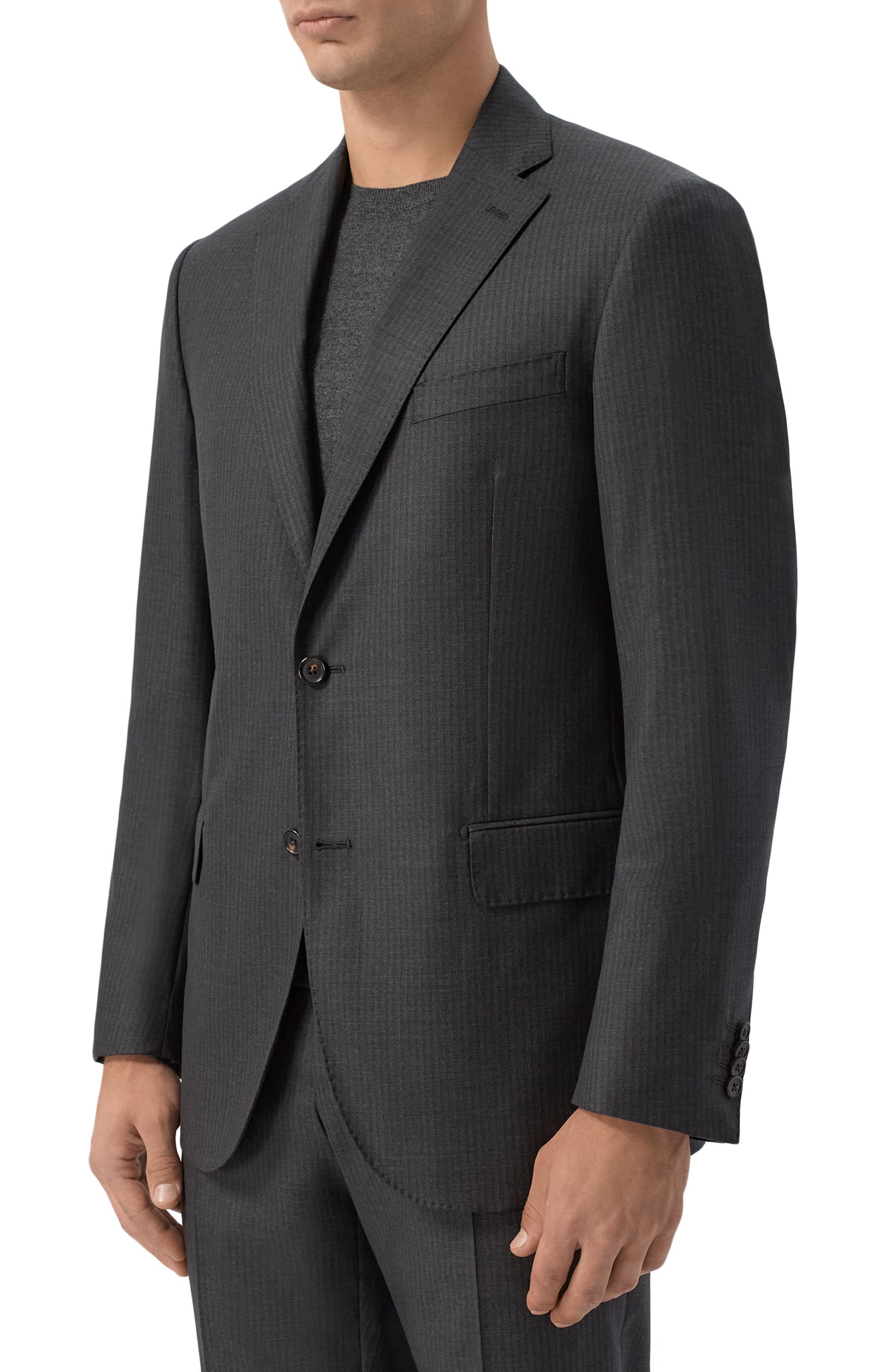 Шерстяной костюм CORNELIANI темно-серого цвета по цене 206500 руб., арт. 286008/2A17232_SET, фото 2 Шерстяной костюм CORNELIANI, арт. 286008/2A17232_SET, фото 2