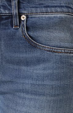 Женские джинсы-скинни с потертостями ROBERTO CAVALLI синего цвета, арт. FQJ232/DS002 | Фото 5 (Материал внешний: Хлопок, Деним; Статус проверки: Проверено, Проверена категория; Длина (брюки, джинсы): Стандартные; Силуэт Ж (брюки и джинсы): Узкие; Кросс-КТ: Деним; Детали: Потертости)