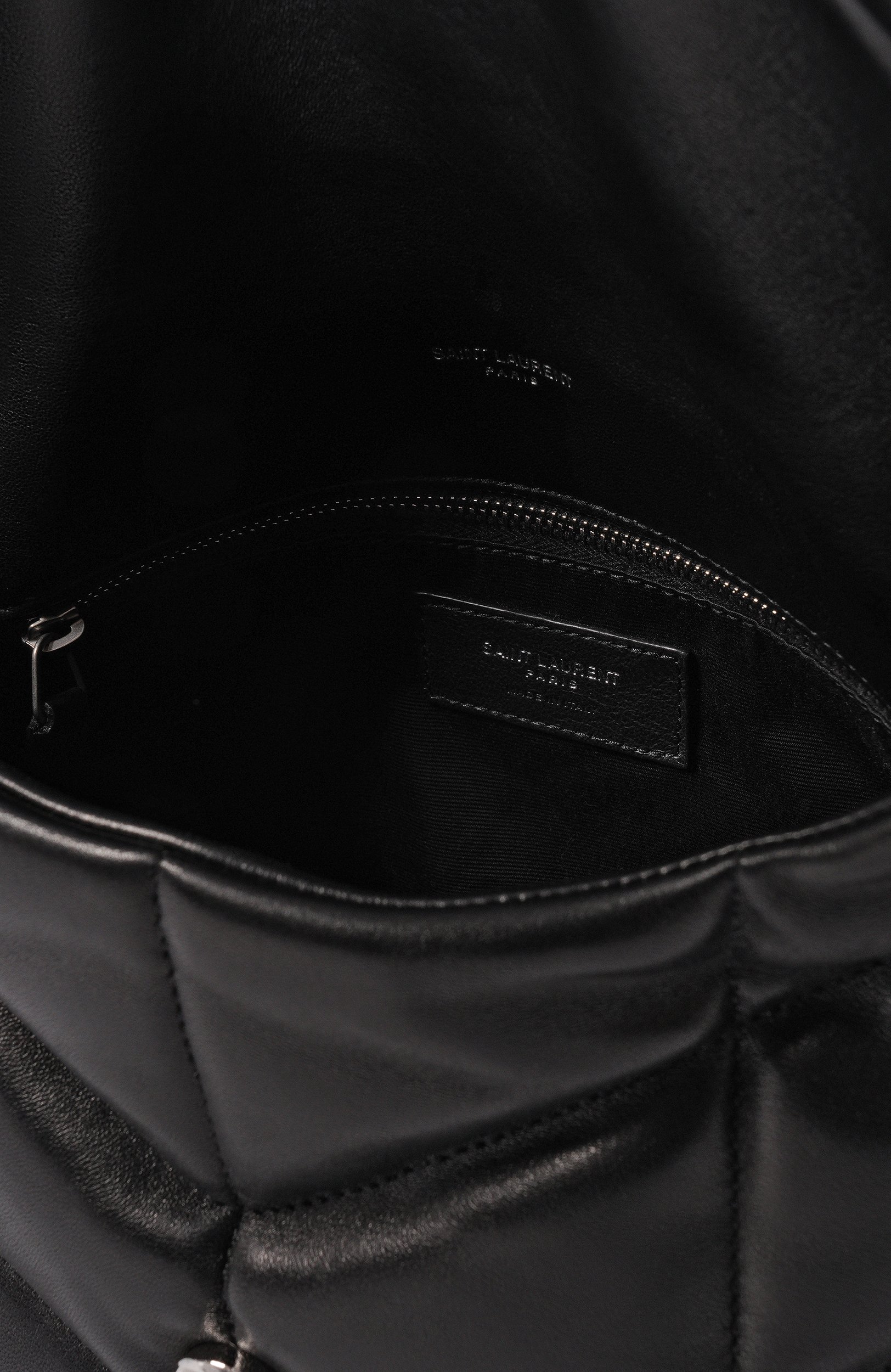 Сумка puffer small SAINT LAURENT черного цвета по цене 414500 руб., арт. 577476/1EL00, фото 5 Сумка puffer small SAINT LAURENT, арт. 577476/1EL00, фото 5