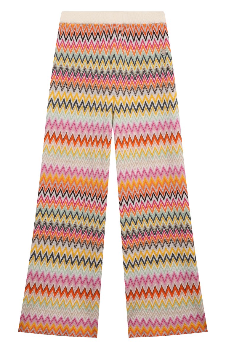 Детские шерстяные брюки MISSONI разноцветного цвета, арт. MV6B10/W0028/12-14 | Фото 1 (Случай: Повседневный; Материал внешний: Шерсть; Нос: Не проставлено; Ростовка одежда: 13 - 15 лет | 158 см, 12 лет | 152 см)
