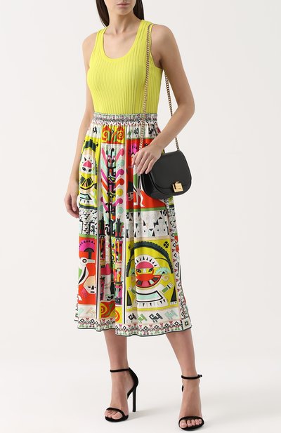 Облегающий топ фактурной вязки без рукавов EMILIO PUCCI желтого цвета по цене 54150 руб., арт. 72/KP50/72966, фото 2 Облегающий топ фактурной вязки без рукавов EMILIO PUCCI, арт. 72/KP50/72966, фото 2