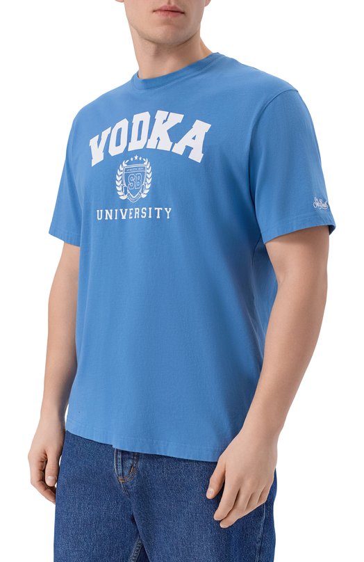 Хлопковая футболка MC2 Saint Barth ARN0001-02632I/ARN0TT Синий  ARN0001-02632I/ARN0TT Фото 3