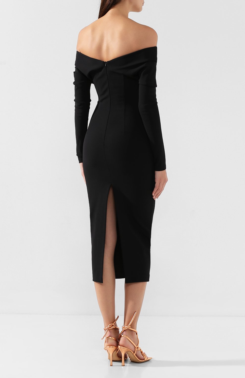 Платье A.W.A.K.E. MODE черного цвета по цене 89950 руб., арт. AW19.D03, фото 4 Платье A.W.A.K.E. MODE, арт. AW19.D03, фото 4