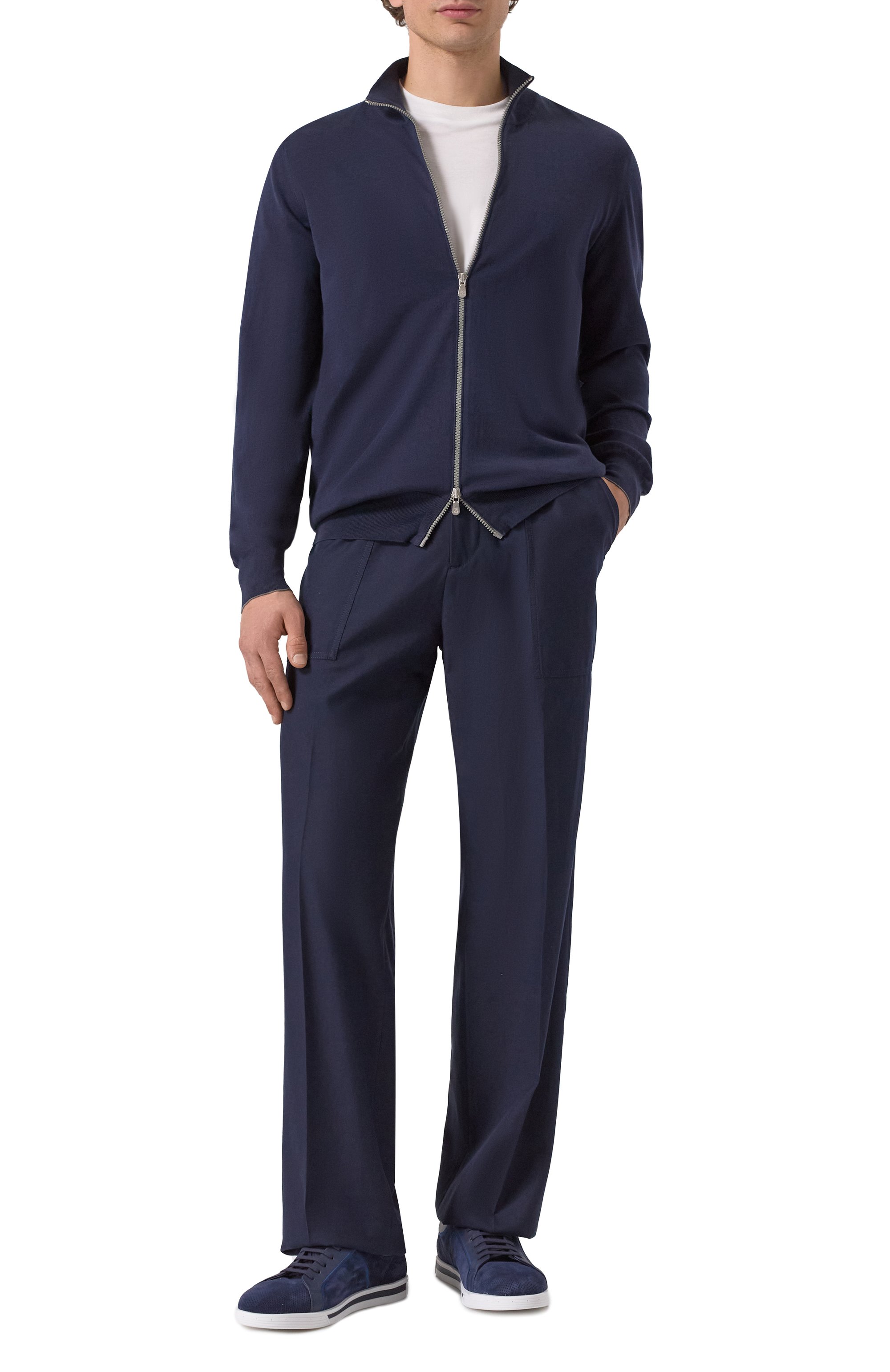 Замшевые кеды STEFANO RICCI темно-синего цвета по цене 142500 руб., арт. UV33_G5208/SDPWY, фото 2 Замшевые кеды STEFANO RICCI, арт. UV33_G5208/SDPWY, фото 2