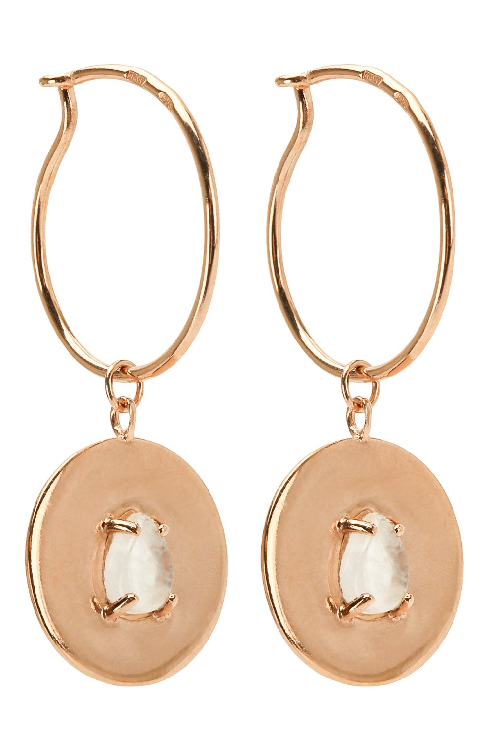 Серьги с лунным камнем: рыбы MOONKA, арт. in-er-mns, фото 3