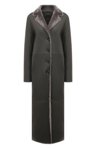 Женская двусторонняя дубленка из овчины SASHAVERSE, арт. CS004/Grey/W24