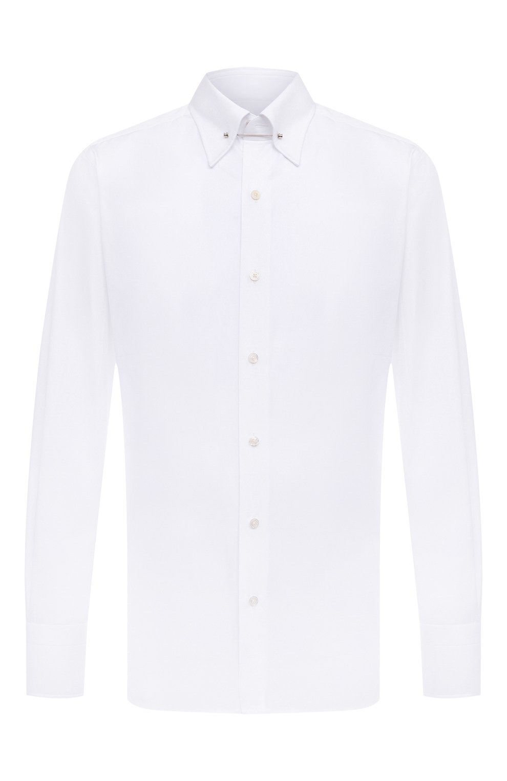 Хлопковая сорочка TOM FORD белого цвета по цене 59600 руб., арт. 5FT000/94S3JA, фото 1 Хлопковая сорочка TOM FORD, арт. 5FT000/94S3JA, фото 1