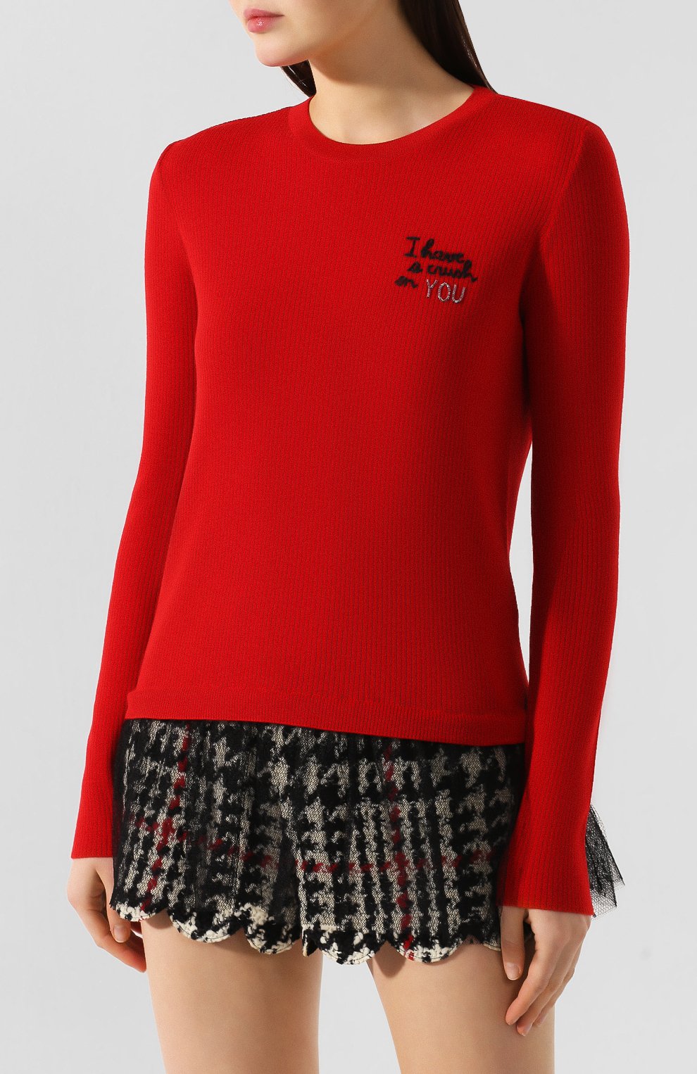 Шерстяной пуловер REDVALENTINO красного цвета по цене 45850 руб., арт. SR3KCB34/4DK, фото 3 Шерстяной пуловер REDVALENTINO, арт. SR3KCB34/4DK, фото 3