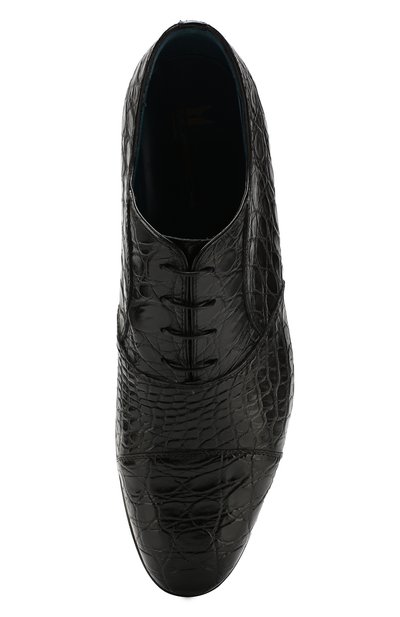 Оксфорды из кожи каймана MORESCHI черного цвета по цене 149000 руб., арт. 43143/EM/CYAC, фото 5 Оксфорды из кожи каймана MORESCHI, арт. 43143/EM/CYAC, фото 5