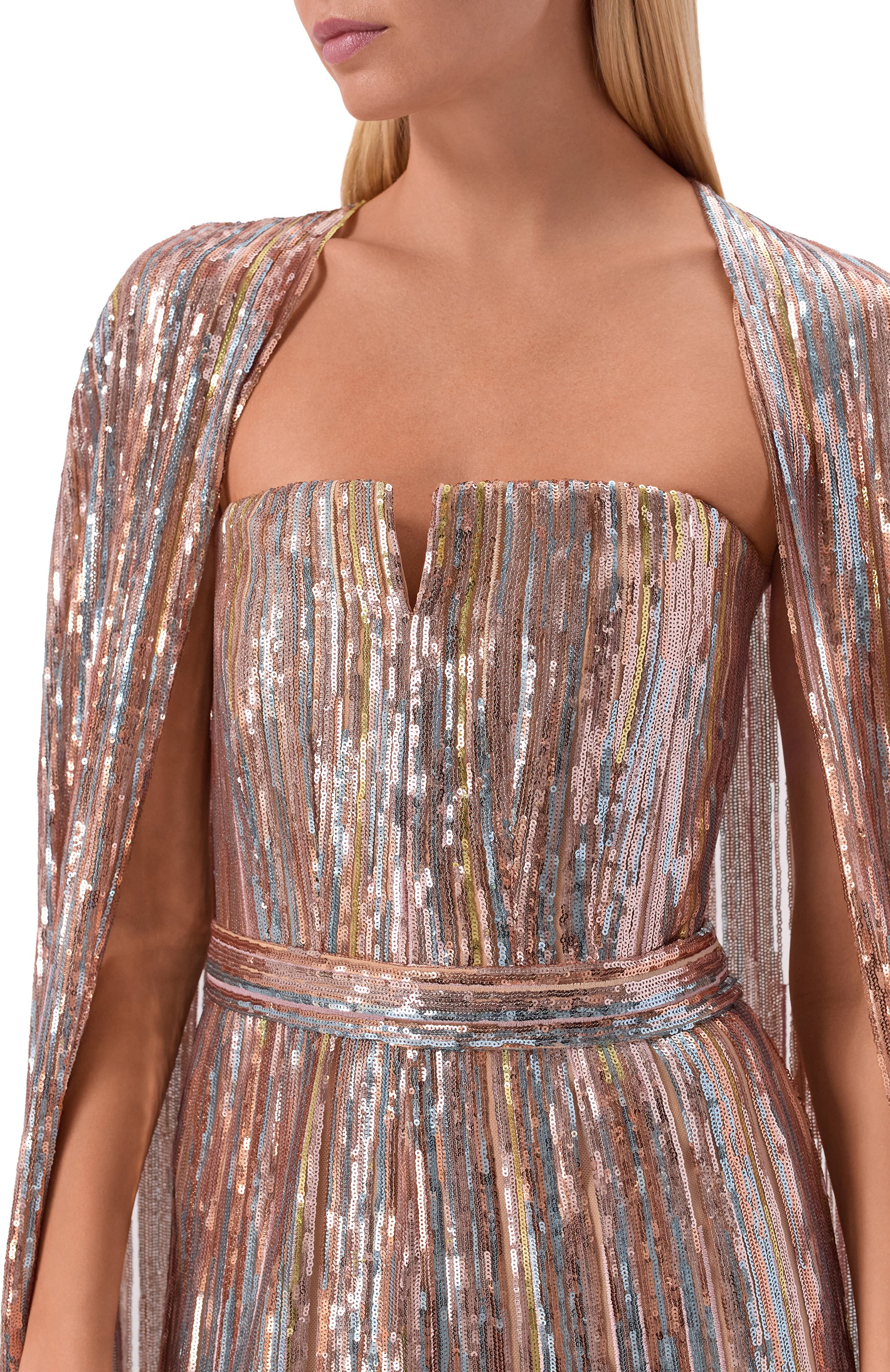 Платье с отделкой пайетками ELIE SAAB, арт. D1060NR26/YA056, фото 4