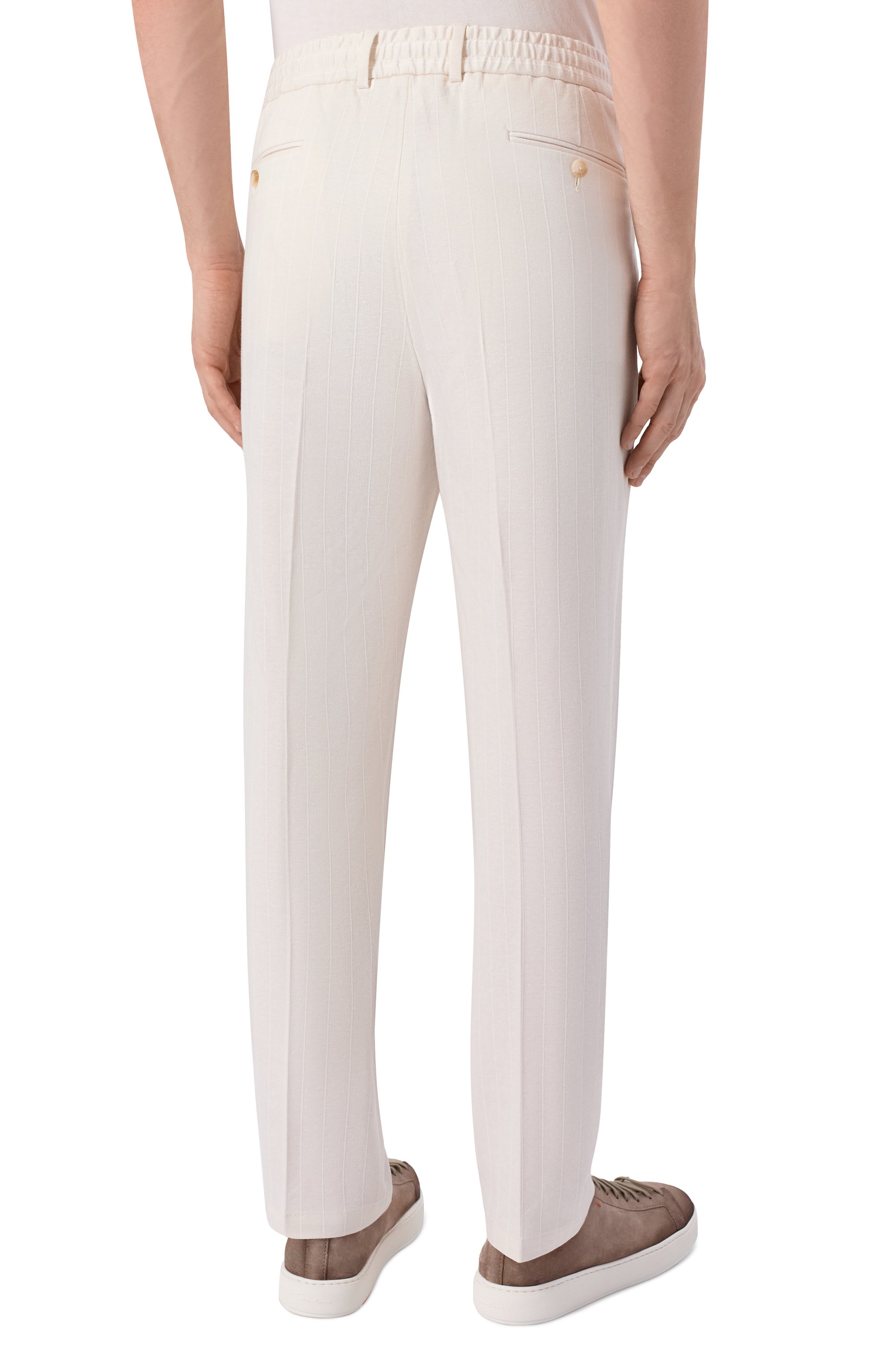 Брюки из хлопка и льна GRAN SASSO, арт. 76102/79324, фото 4