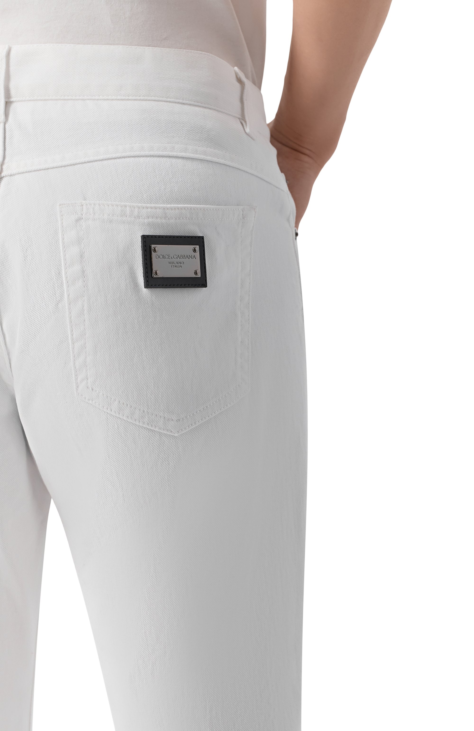 Джинсы regular DOLCE & GABBANA белого цвета по цене 64700 руб., арт. GYJCCD/G80X2, фото 5 Джинсы regular DOLCE & GABBANA, арт. GYJCCD/G80X2, фото 5