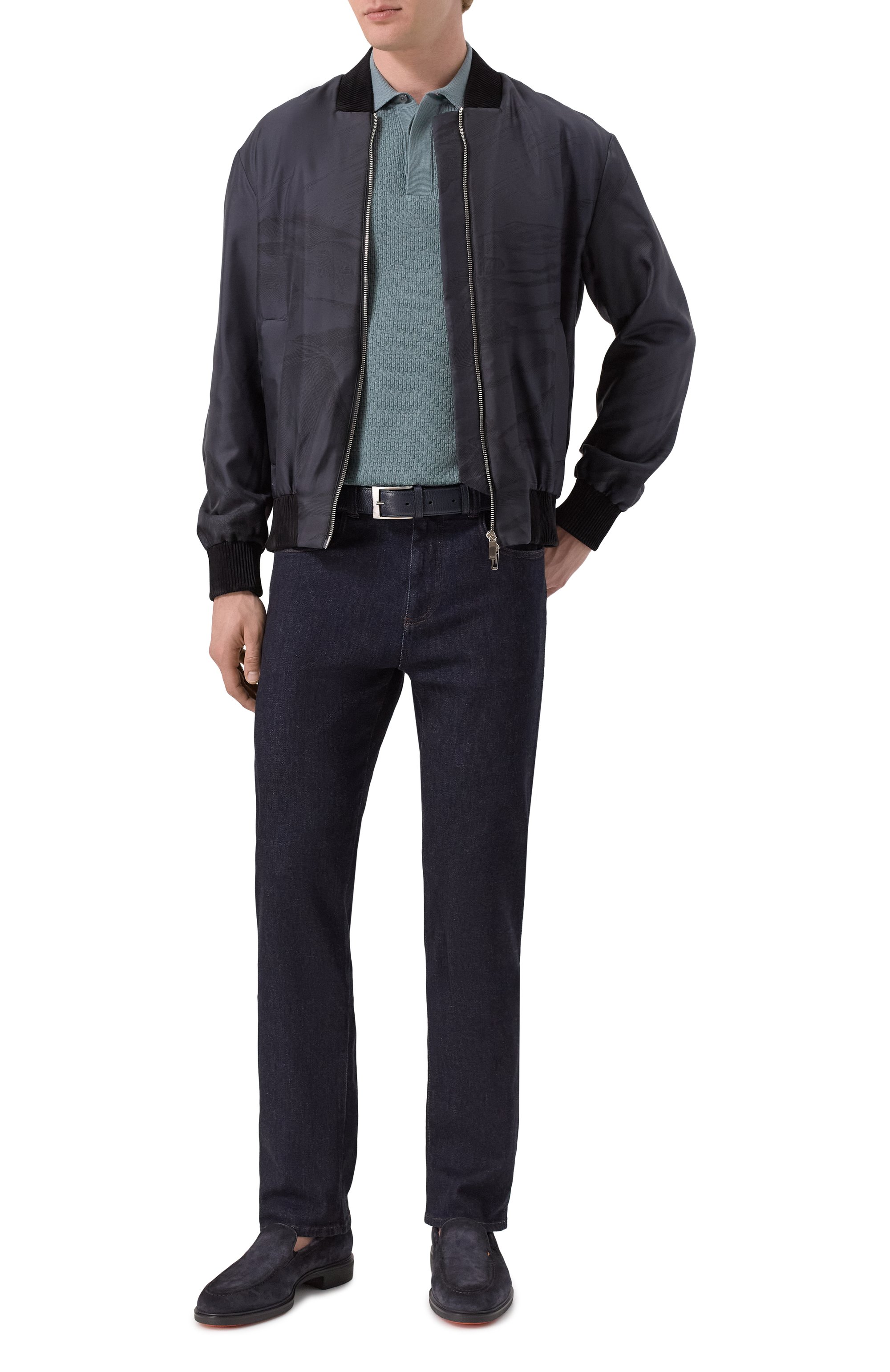 Шелковый бомбер ZILLI, арт. B0MB02M065124908A, фото 2