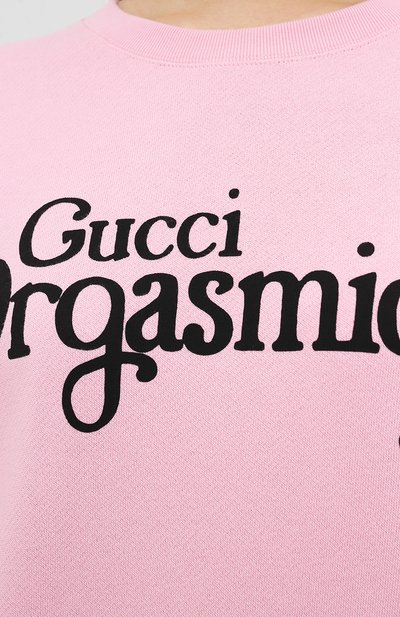 Хлопковый свитшот GUCCI розового цвета по цене 67300 руб., арт. 617964/XJCK0, фото 5 Хлопковый свитшот GUCCI, арт. 617964/XJCK0, фото 5