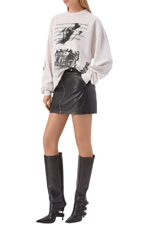 Хлопковый лонгслив Enfants Riches Deprimes 010-891/C0TT0N Кремовый  010-891/C0TT0N Фото 3