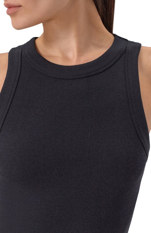 Майка из хлопка и шелка 12 STOREEZ 136693 Чёрный  136693 Фото 5