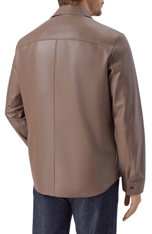 Кожаная рубашка Bogner 38909272 Бежевый  38909272 Фото 4