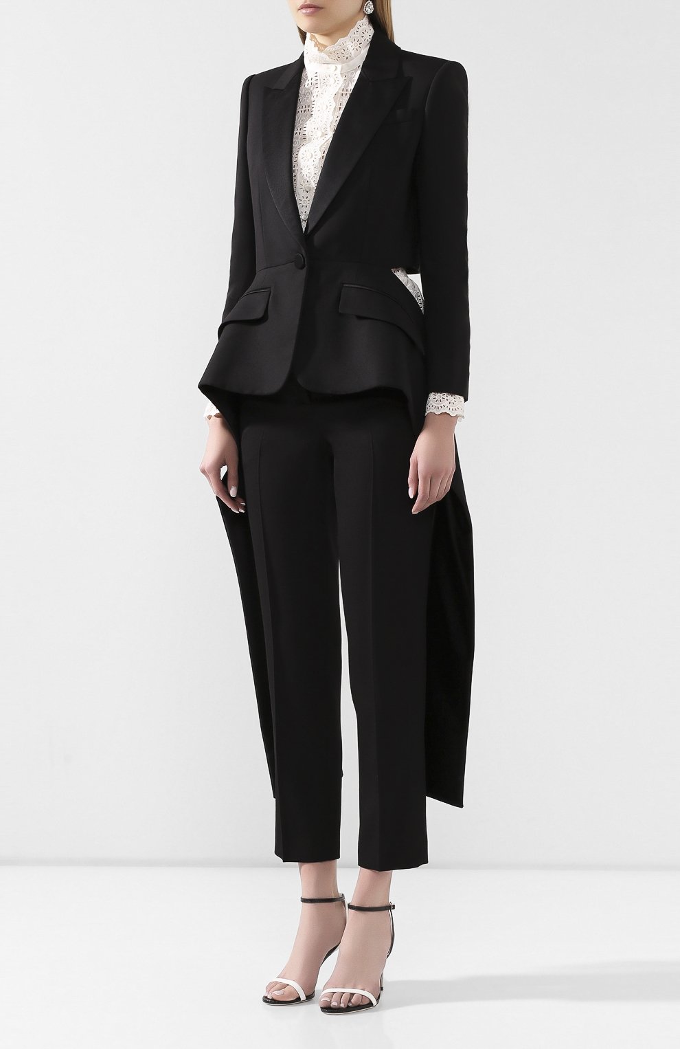 Жакет из см еси шерсти и шелка ALEXANDER MCQUEEN, арт. 612810/QJAAA, фото 3