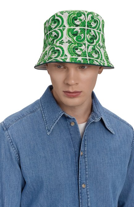 Мужская двусторонняя панама DOLCE & GABBANA, арт. GH731A/FSFNU