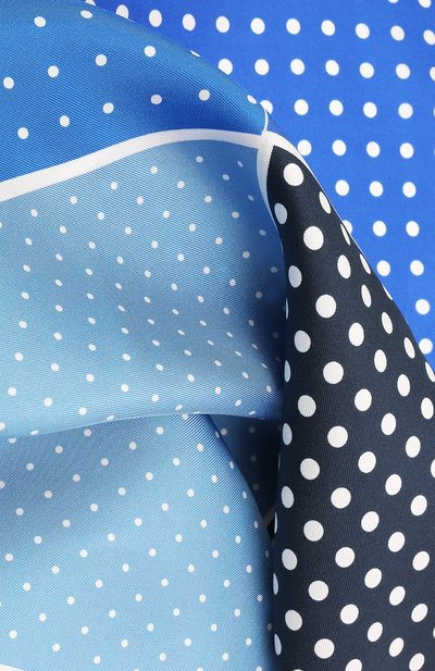 Шелковый платок LANVIN синего цвета по цене 6795 руб., арт. 2806/HANDKERCHIEF, фото 2 Шелковый платок LANVIN, арт. 2806/HANDKERCHIEF, фото 2
