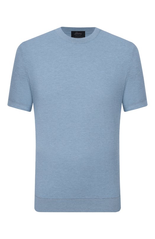 Хлопковый джемпер Brioni UMR00L/P0K15 Голубой UMR00L/P0K15