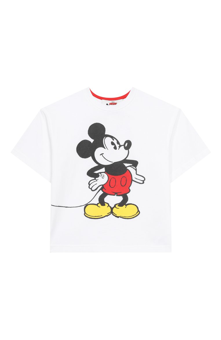 Детская хлопковая футболка MARC JACOBS (THE) белого цвета, арт. W60447 | Фото 1 (Материал внешний: Хлопок; Рукава: Короткие; Мальчики Кросс-КТ: Футболка-одежда; Тематический товар: Disney; Автоматизация ТО: Проставлено; Автоматизация состава: Проставлено; Ростовка одежда: 3 года | 98 см, 7 лет | 122 см, 4 года | 104 см, 5 лет | 110 см, 12 лет | 152 см, 9 лет | 134 см, 13 - 15 лет | 158 см, 2 года | 92 см)
