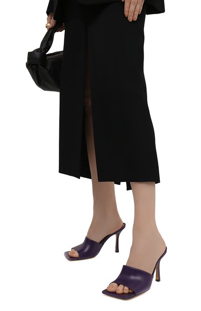 Кожаные мюли the stretch BOTTEGA VENETA фиолетового цвета по цене 79150 руб., арт. 610538/VBSF0, фото 3 Кожаные мюли the stretch BOTTEGA VENETA, арт. 610538/VBSF0, фото 3