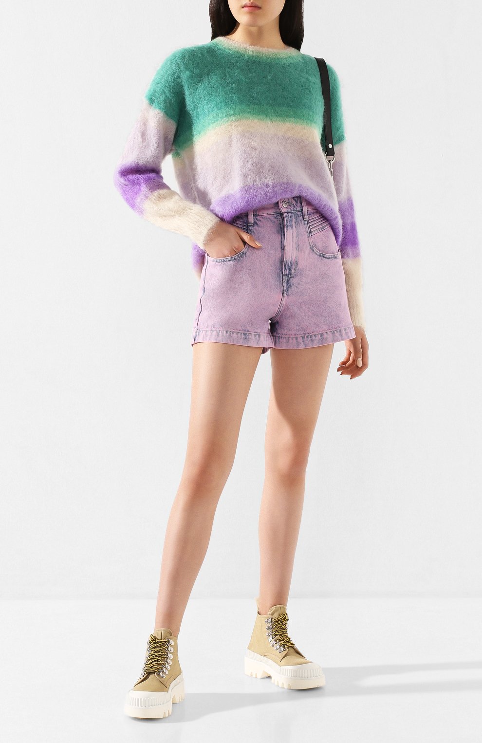 Джинсовые шорты ISABEL MARANT ETOILE розового цвета по цене 22700 руб., арт. SH0287-20P017E/HIANA, фото 2 Джинсовые шорты ISABEL MARANT ETOILE, арт. SH0287-20P017E/HIANA, фото 2