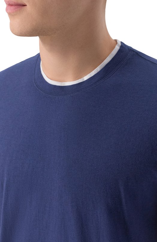 Хлопковая футболка Fedeli TU000200/JERSEY MELANGE Синий  TU000200/JERSEY MELANGE Фото 5
