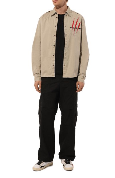 Комбинированные кеды distressed CRIME LONDON белого цвета по цене 18750 руб., арт. 15008AA7, фото 2 Комбинированные кеды distressed CRIME LONDON, арт. 15008AA7, фото 2