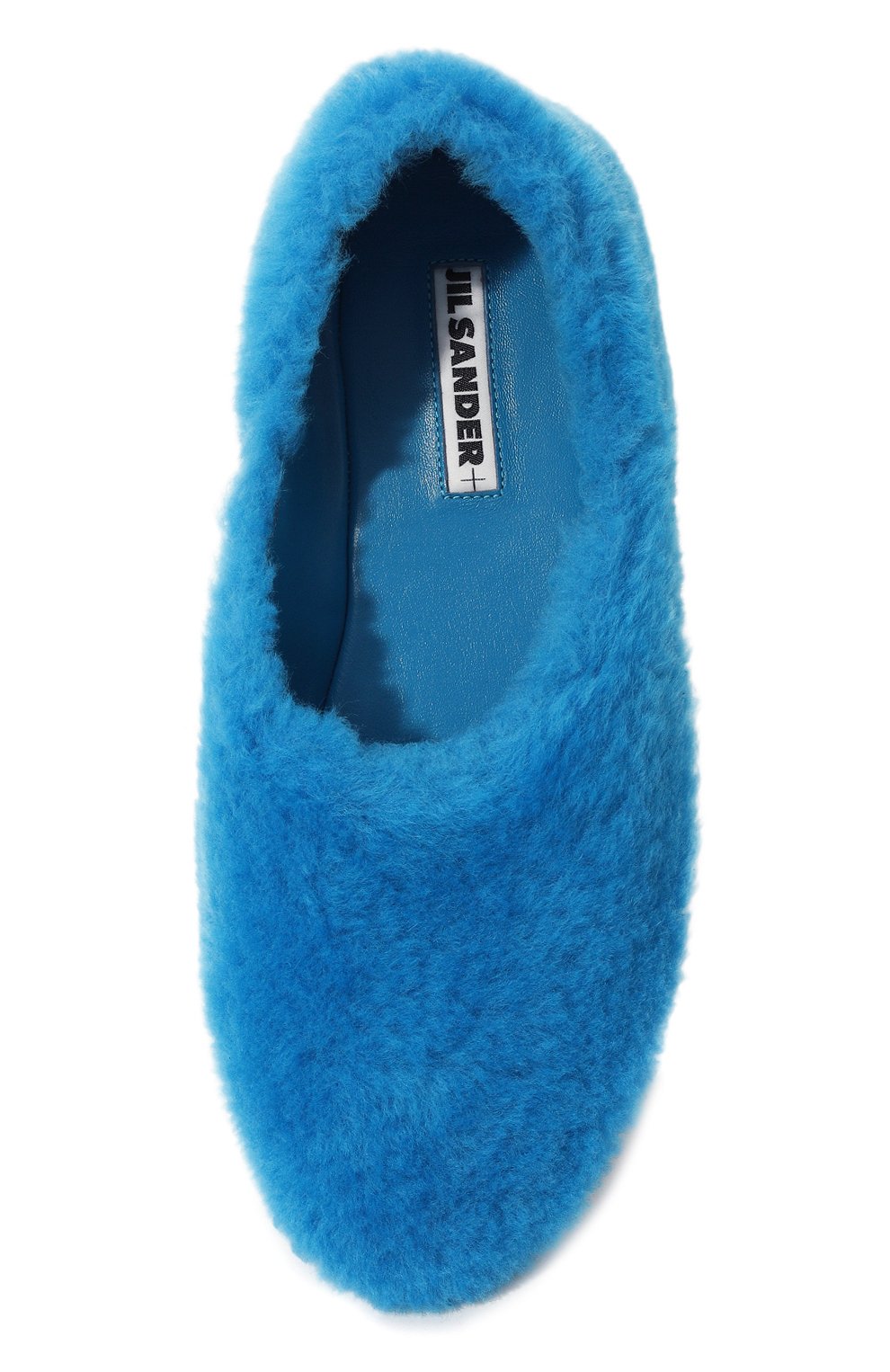 Меховые балетки JIL SANDER бирюзового цвета по цене 76500 руб., арт. J44WZ0004/P6059, фото 6 Меховые балетки JIL SANDER, арт. J44WZ0004/P6059, фото 6