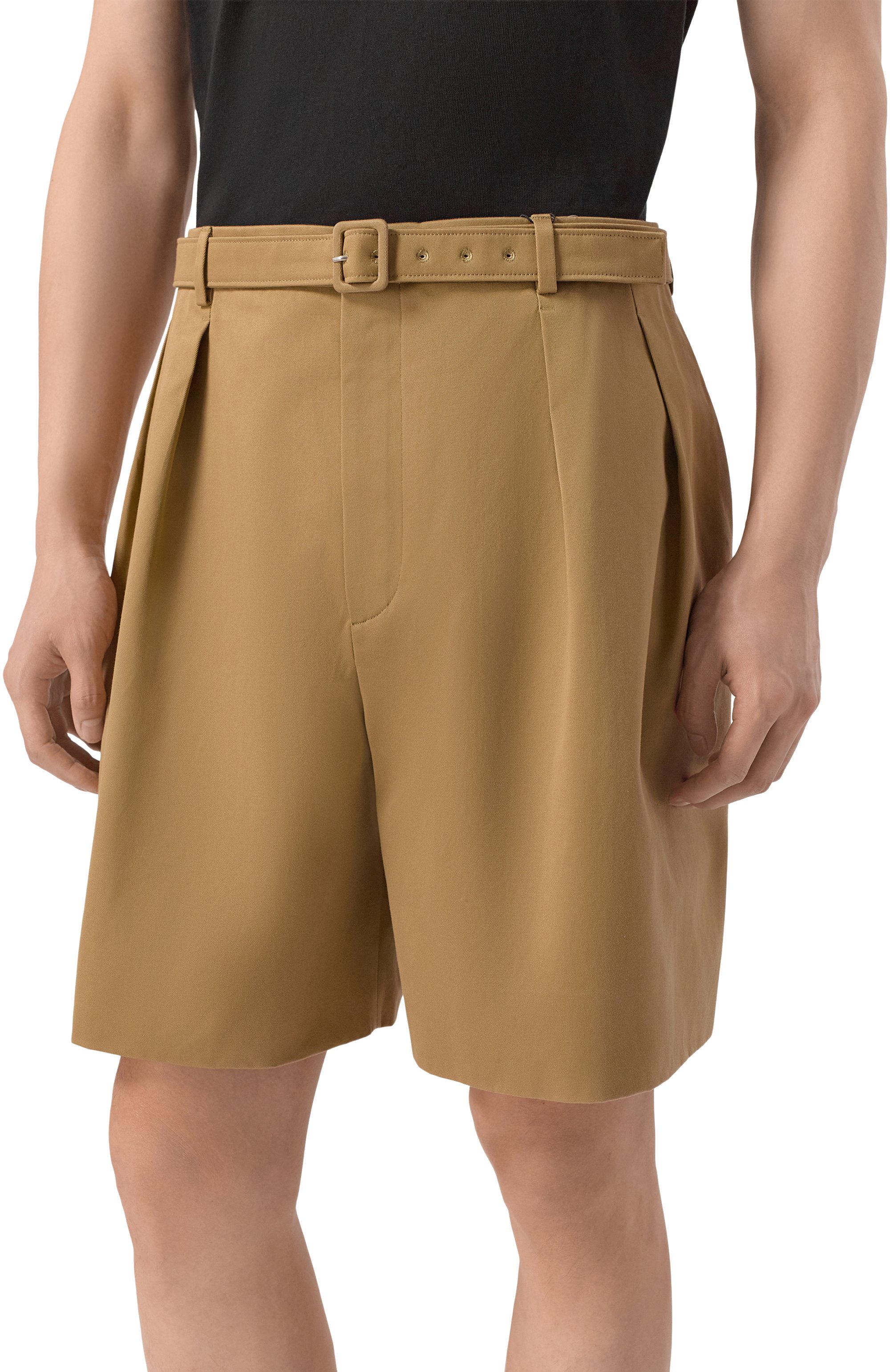 Хлопковые шорты SAINT LAURENT бежевого цвета по цене 191500 руб., арт. 860929/Y7I14, фото 3 Хлопковые шорты SAINT LAURENT, арт. 860929/Y7I14, фото 3